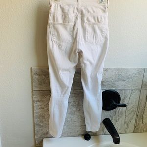 White high rise pants
